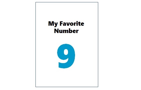 My Favorite Number is 9 Personality