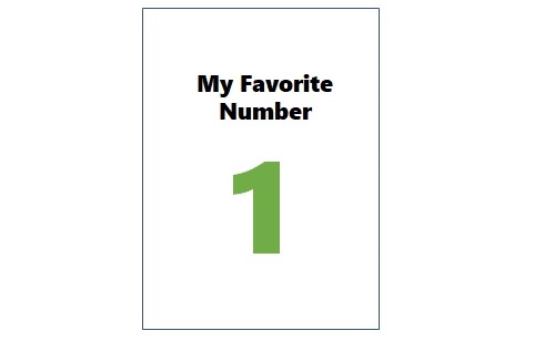 My Favorite Number is 1 Personality
