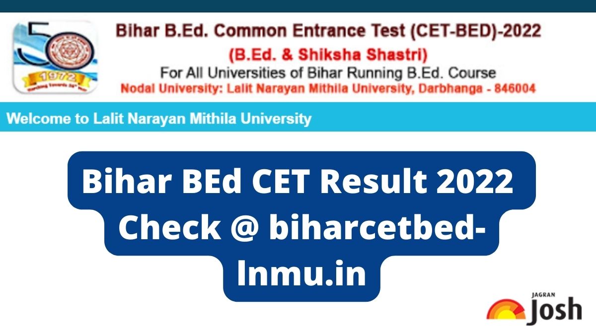 Bihar BEd CET Result 2022 (Declared)