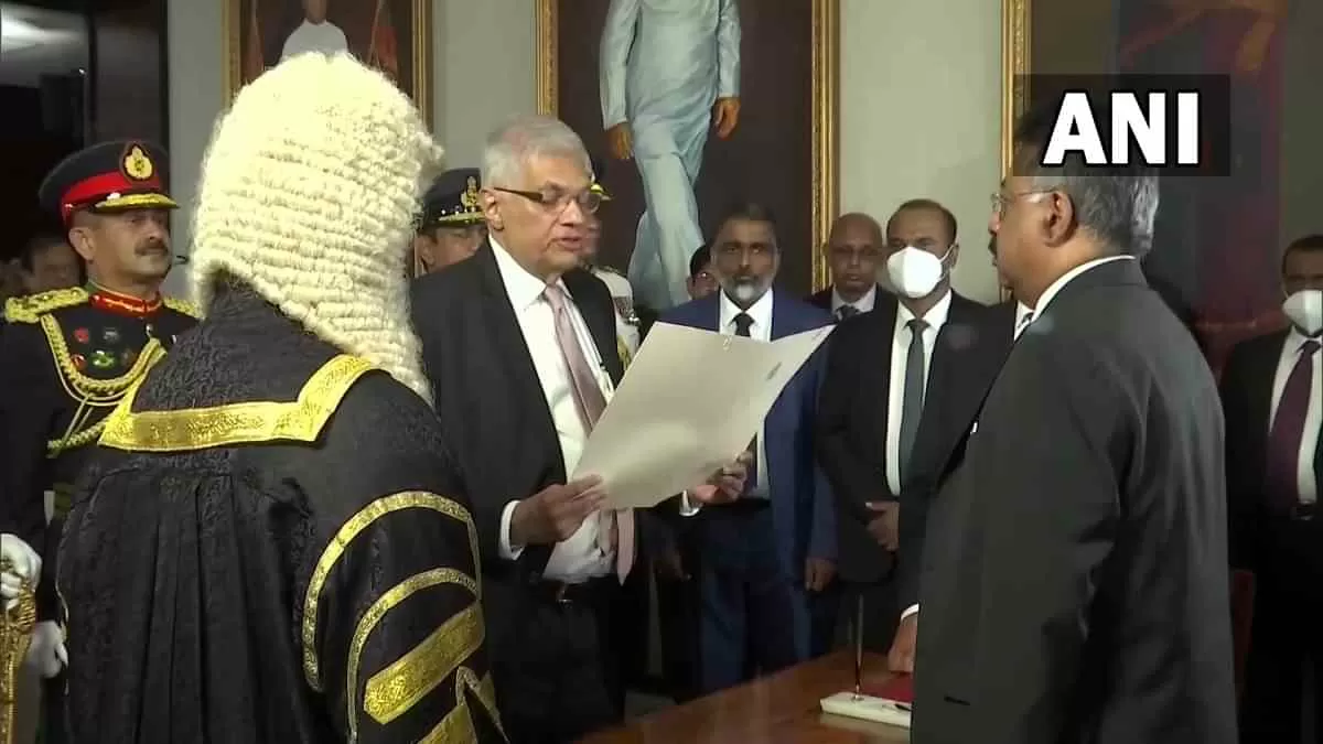 Ranil Wickremesinghe takes oath as new Sri Lankan President
