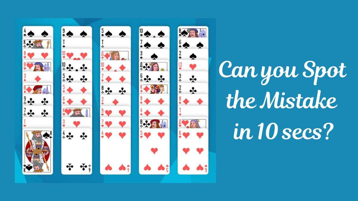 Brain Teaser Puzzle Test: Can you spot the mistake in this Cards Picture in  10 seconds?