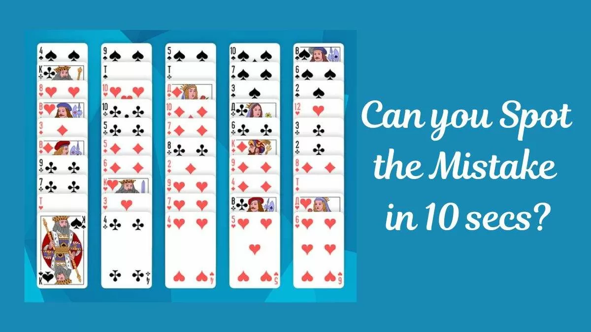 Brain Teaser Puzzle Test: Can you spot the mistake in this Cards Picture in 10 secs?