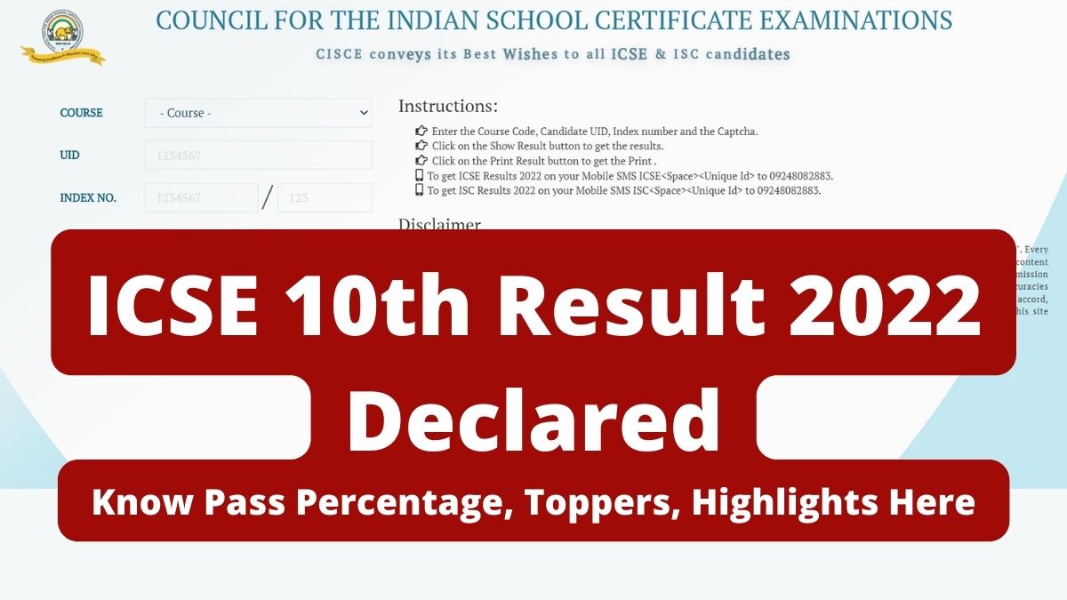 ISC 12th Result 2022 (Declared) Check CISCE Class XII Result Online at