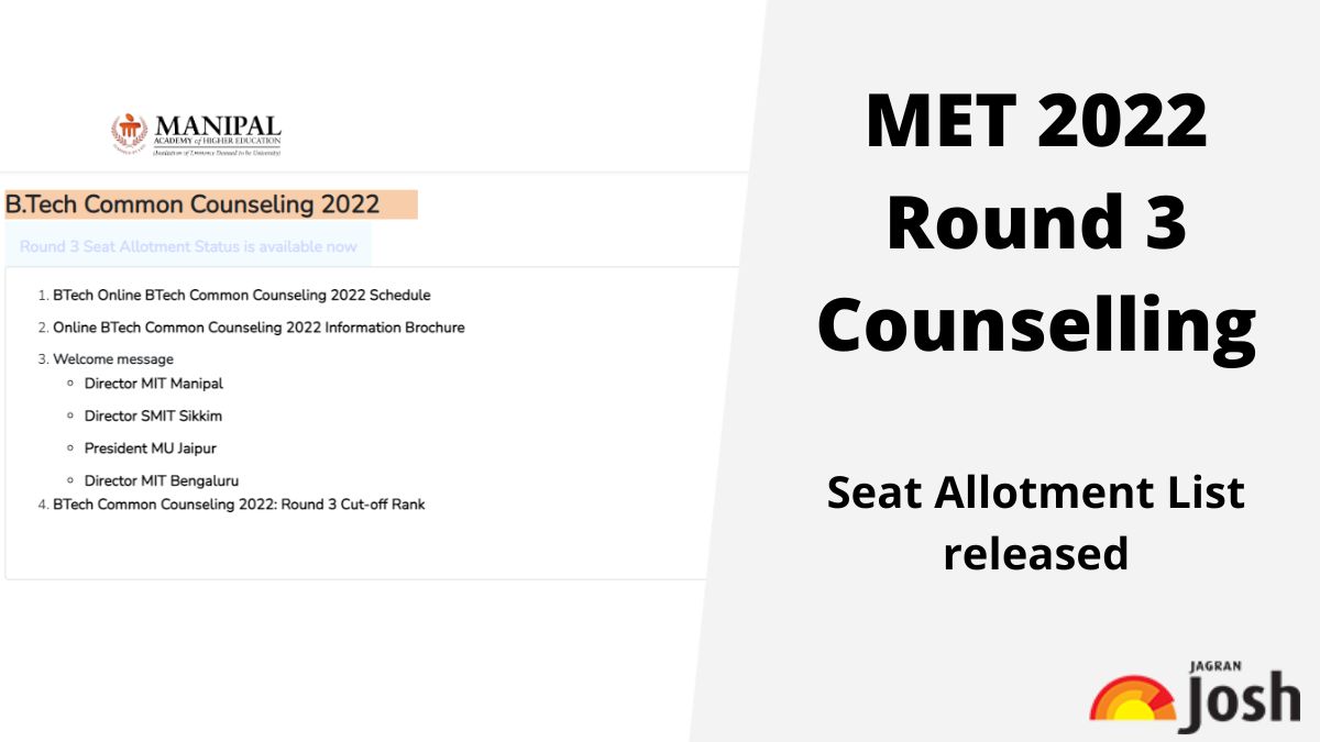 MET Counselling Round 3