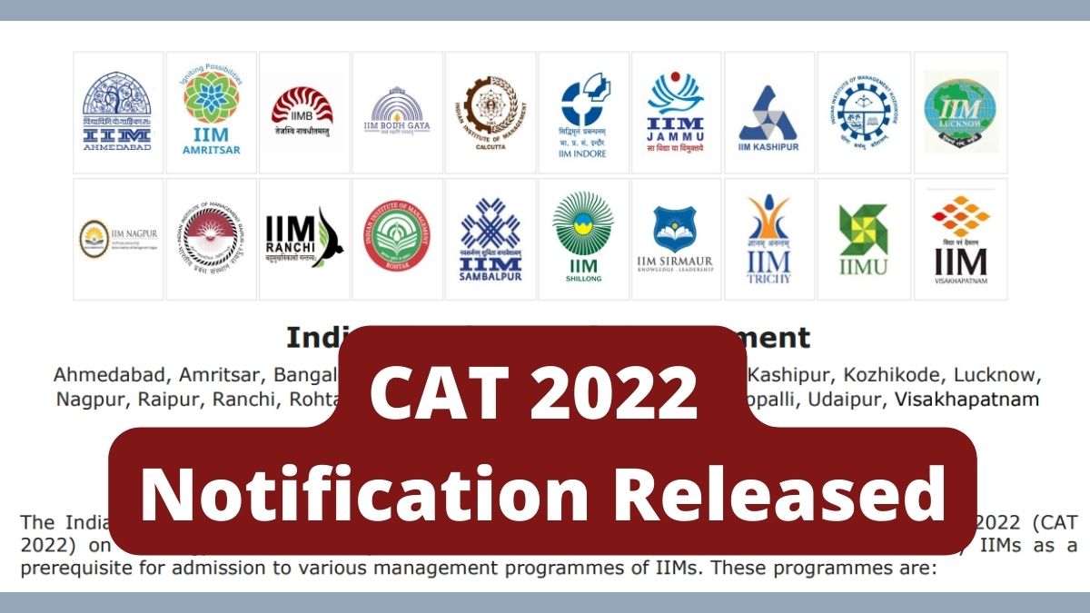 CAT 2022 Notification (OUT)