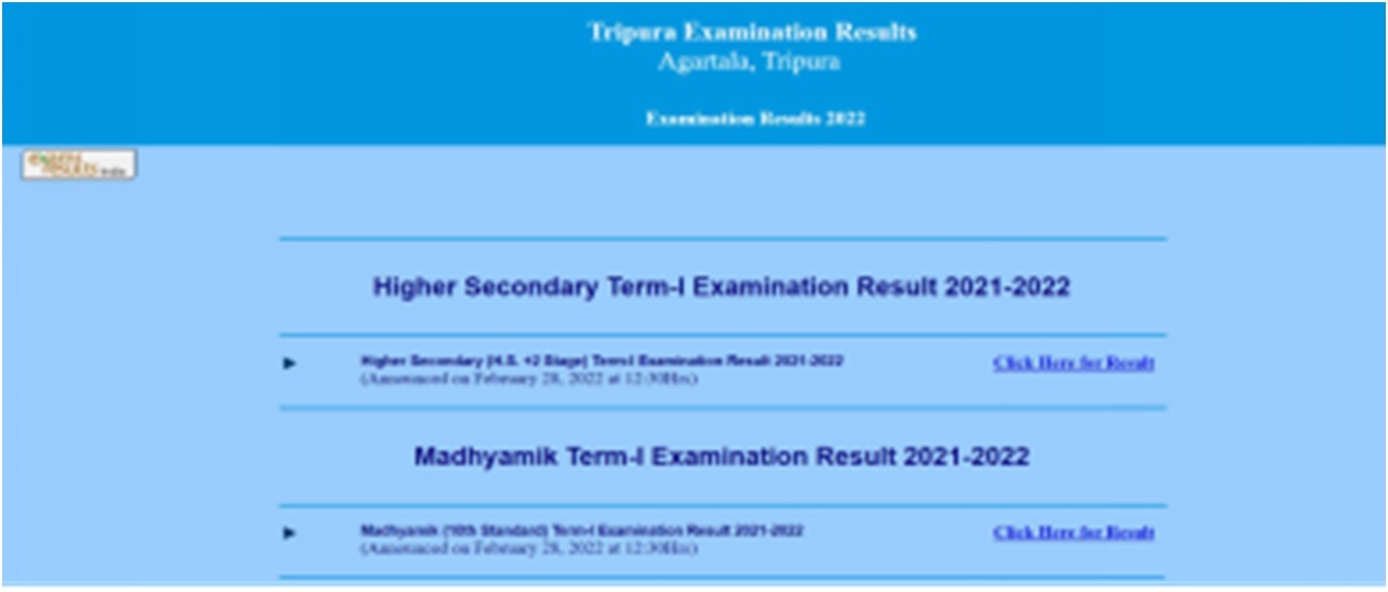 Tripura Board HS Arts Results 2022