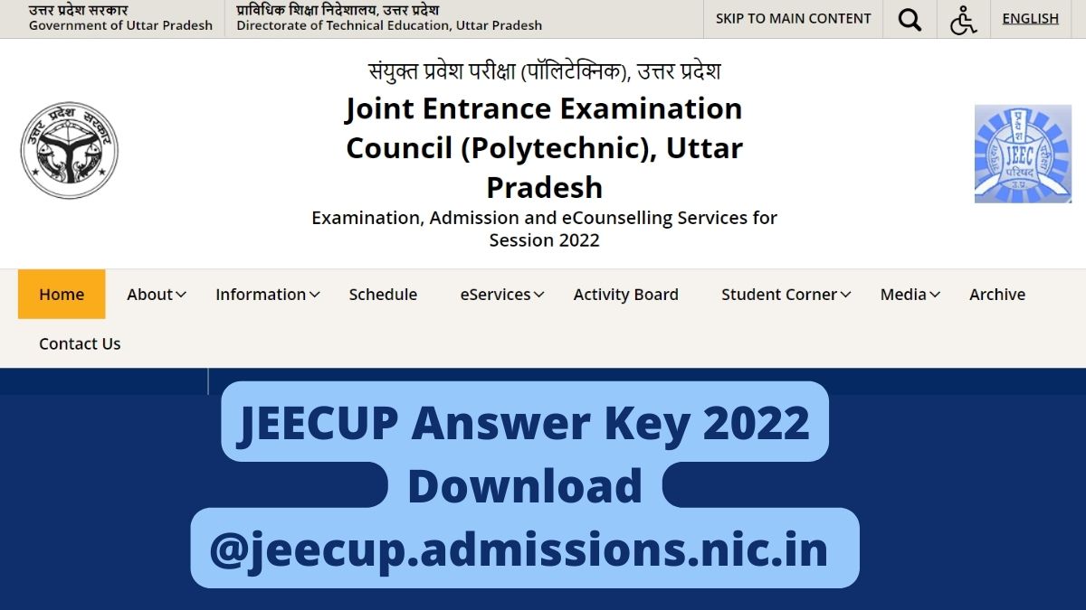 JEECUP Answer Key 2022 (OUT)