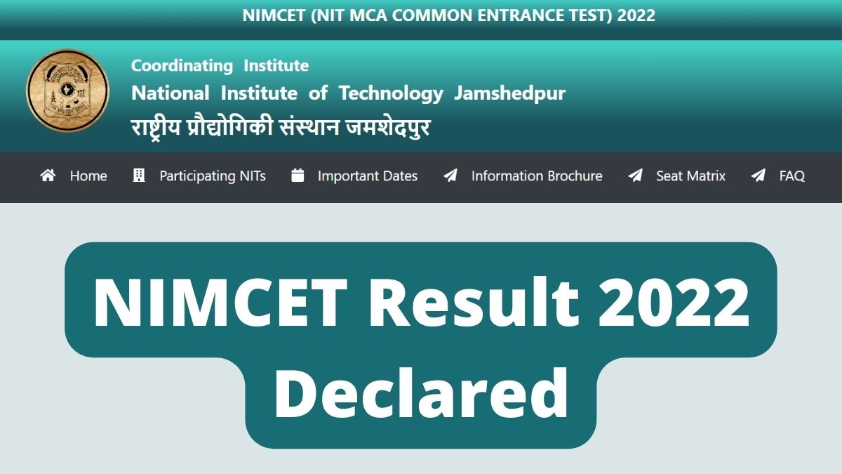 NIMCET Result 2022 (Declared): Get NIMCET 2022 Result Download Link at nimcet.in