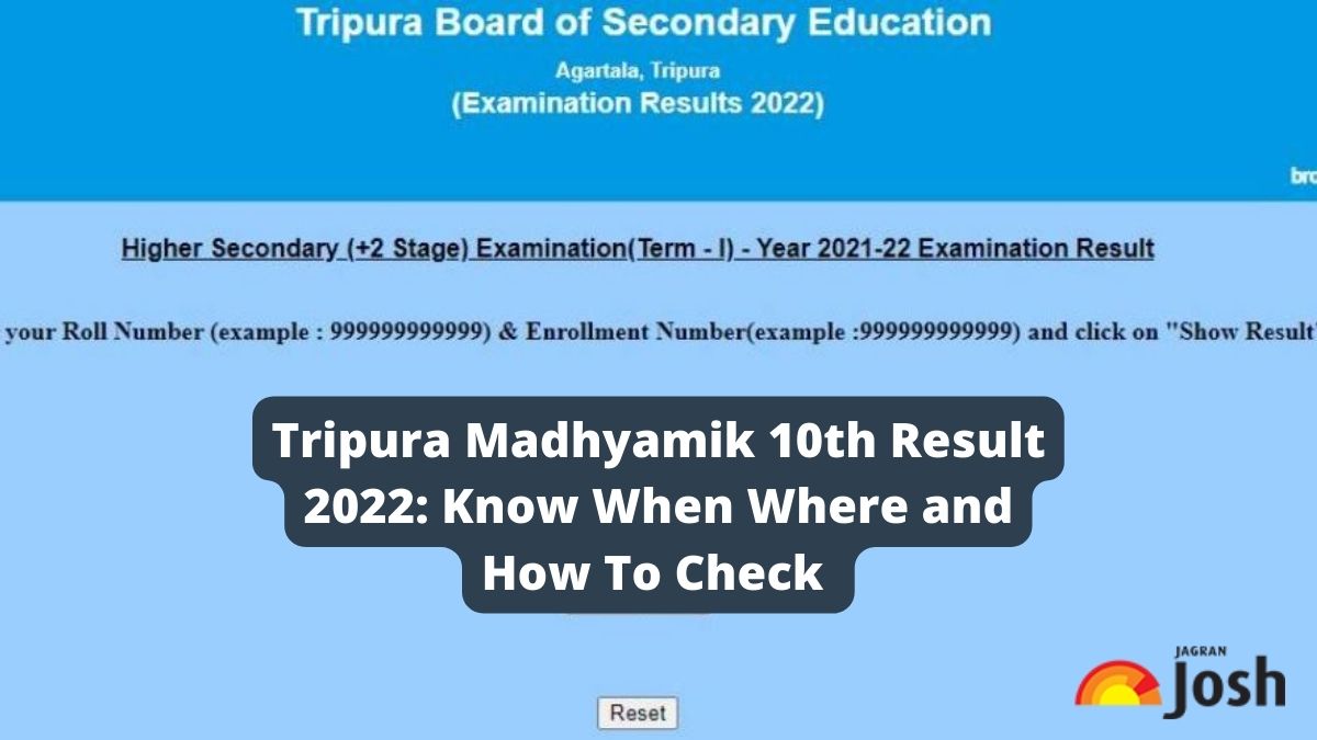 Tripura Madhyamik 10th Result 2022