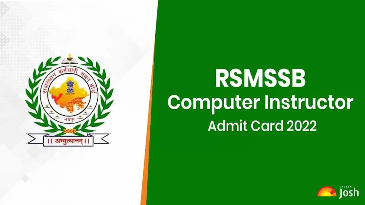 RSMSSB Computer Instructor Admit Card 2022