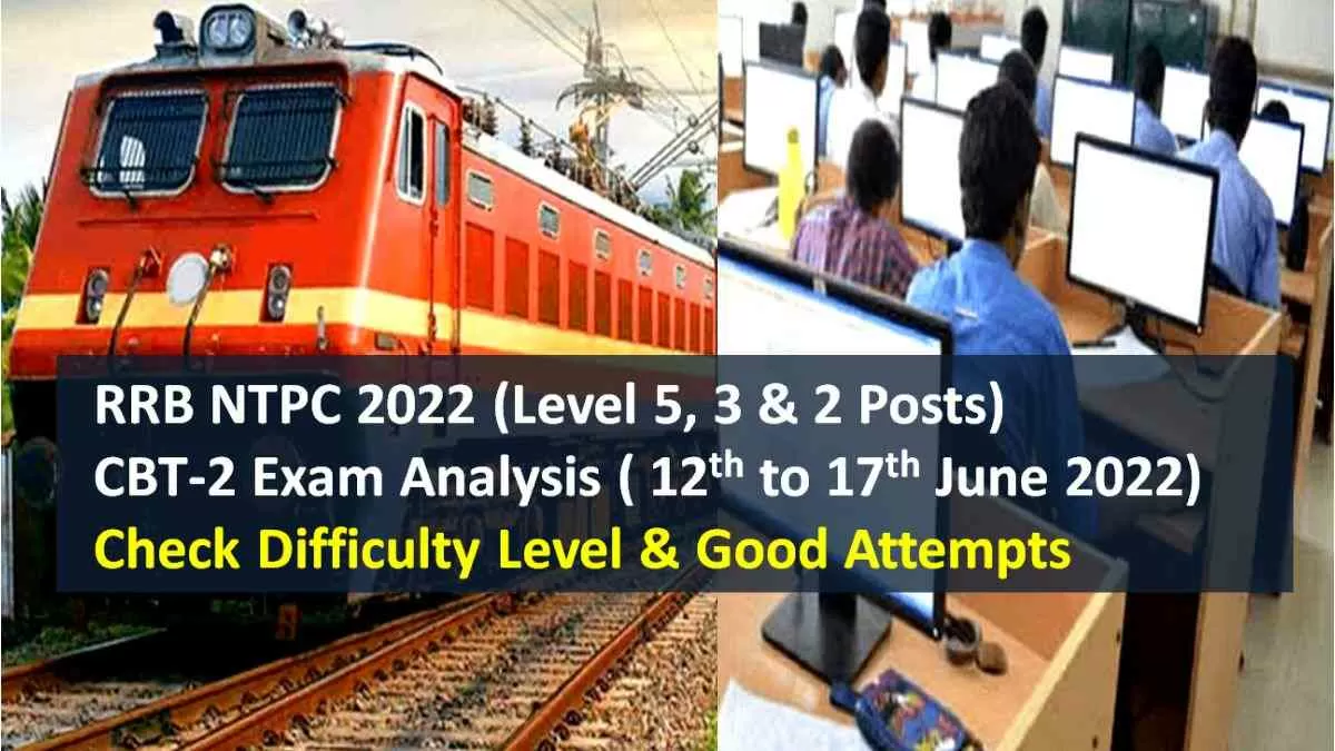 Rrb Ntpc 2022 Cbt 2 Exam Analysis 12th To 17th June All Shifts Question Paper Difficulty Rrb Ntpc 2022 Cbt 2 Exam Analysis 12th To 17th June All Shifts Question Paper Difficulty