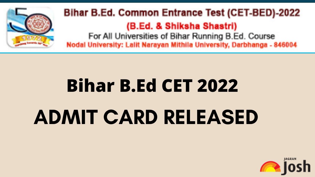 Bihar B.Ed CET 2022 Admit Card