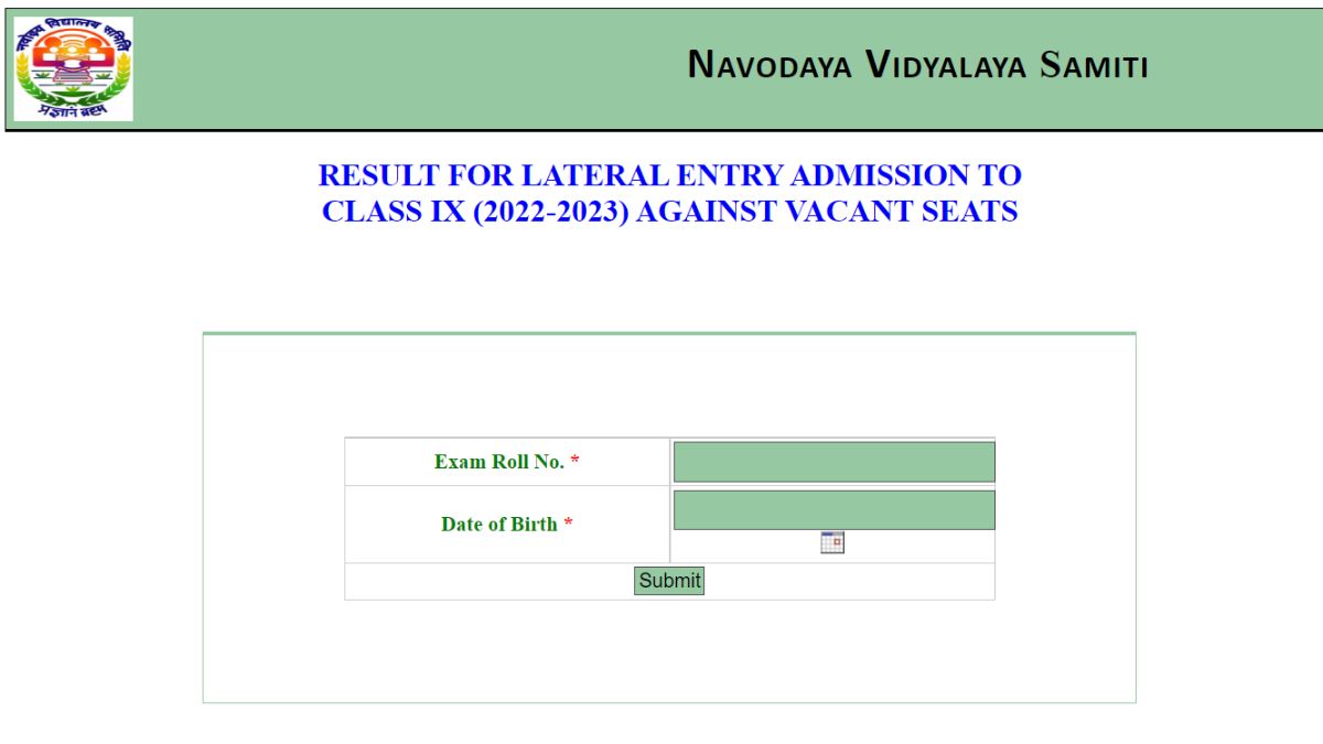 JNVST 9th Class Result 2022 Declared: Navodaya Class 9 Results Announced, Check JNV Results at navodaya.gov.in