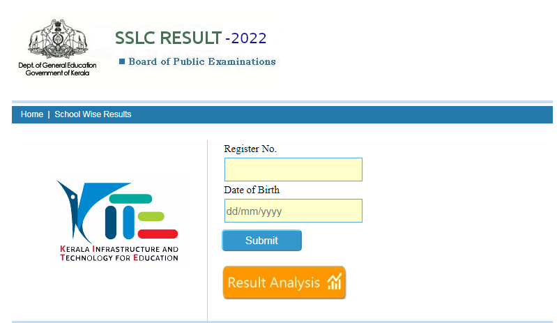 Kerala SSLC Login