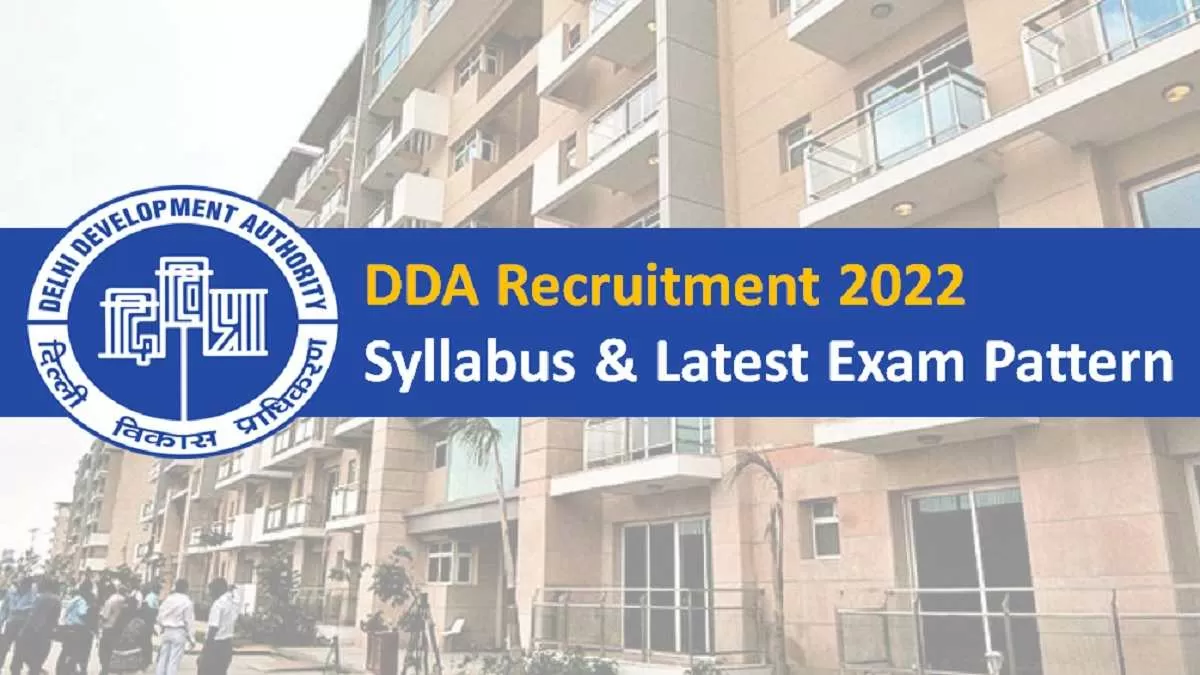 DDA JE Recruitment Syllabus Latest Exam Pattern Post wise