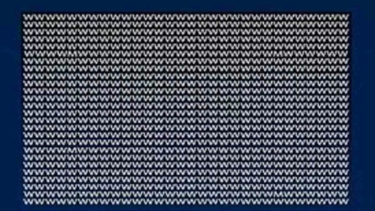 Spot the hidden number of Ms in this optical illusion grid of Ws?