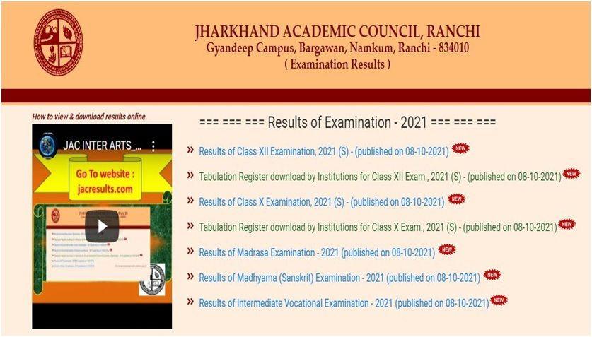 Jharkhand Board Class 12th Result 2022