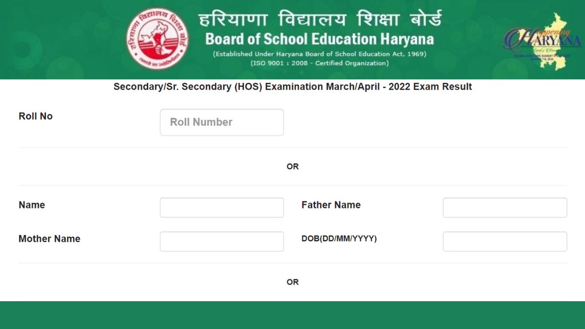 HOS 10th, 12th Results 2022 (Declared): BSEH Declares Haryana Open School Class 10, 12 Results @ bseh.org.in