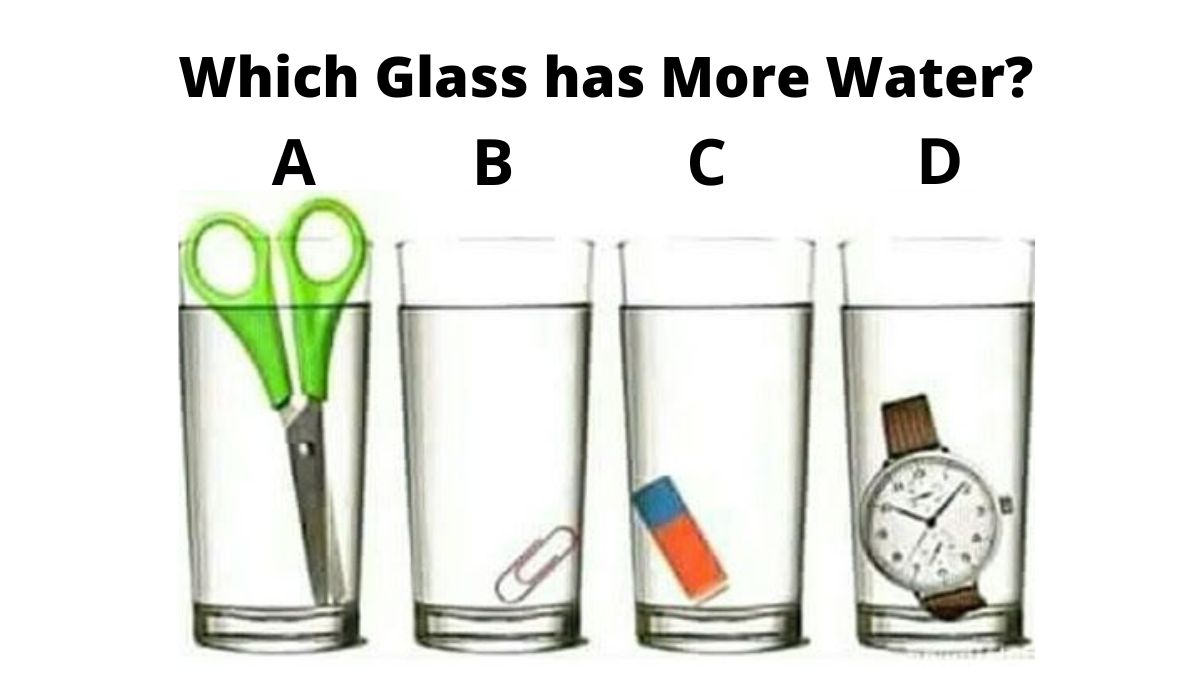 Identify which Glass has more Water within 30 Secs