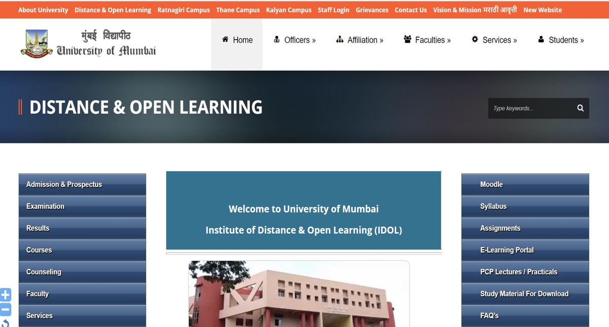 mumbai university distance education admission 2022 23 last date