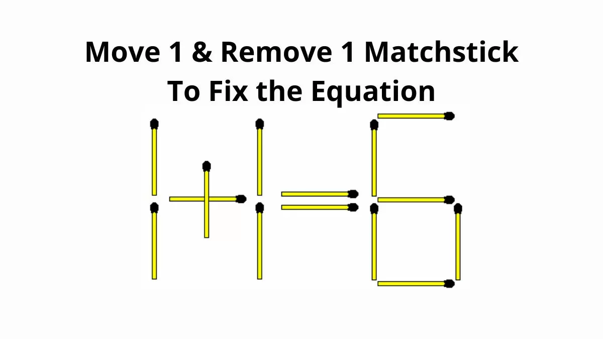 Correct The Equation With Just 2 Matchsticks Moves 9-4=0