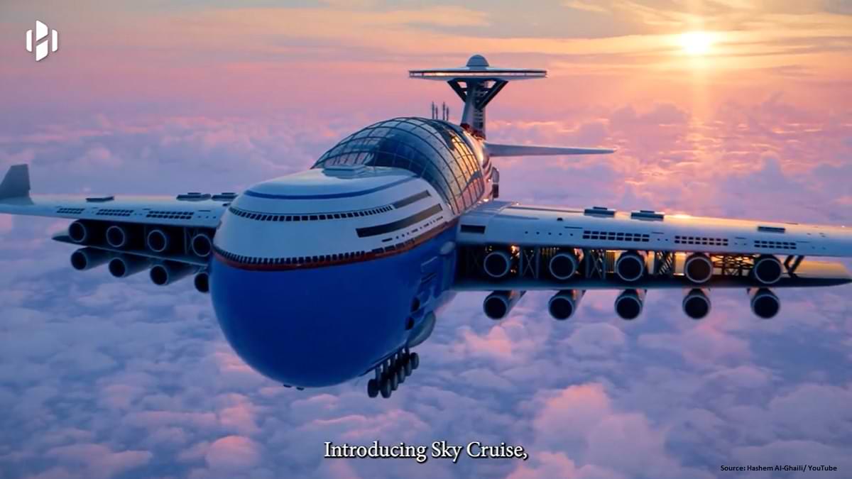 Sky Cruise: Nuclear-powered Flying Hotel that never lands to fly over 5000 guests