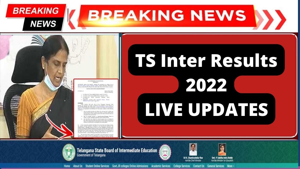 Telangana Inter Results 2022 (Declared) Live TSBIE TS Intermediate 1st