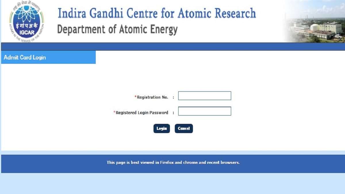 IGCAR Admit Card 2022 for Group C Posts: Download @igcar.gov.in