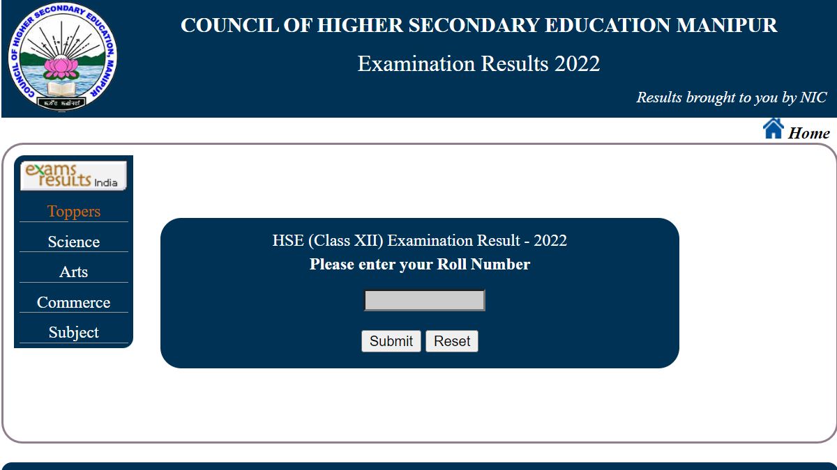 COHSEM Manipur HSE Result 2022 Declared