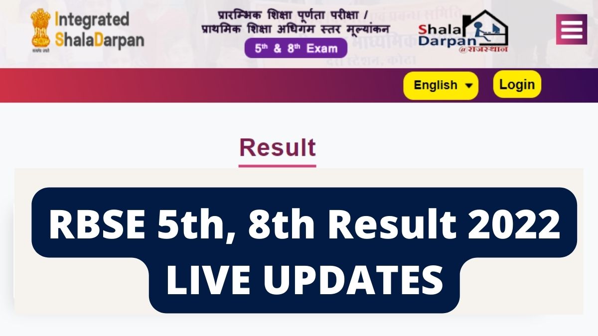 Rajasthan Board 5th, 8th Result 2022 (Declared) LIVE: RBSE Class 5, 8 ...