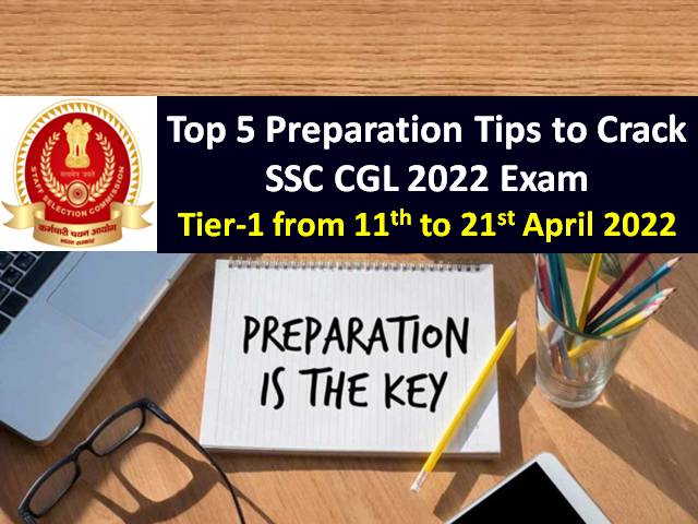 SSC CGL Tier-1 Exam from 11th April 2022 Onwards