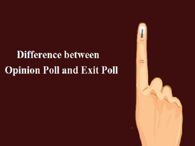 What is the difference between an Opinion Poll and an Exit Poll?