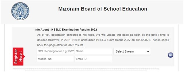 Mizoram Board HSSLC (12th) Result 2022