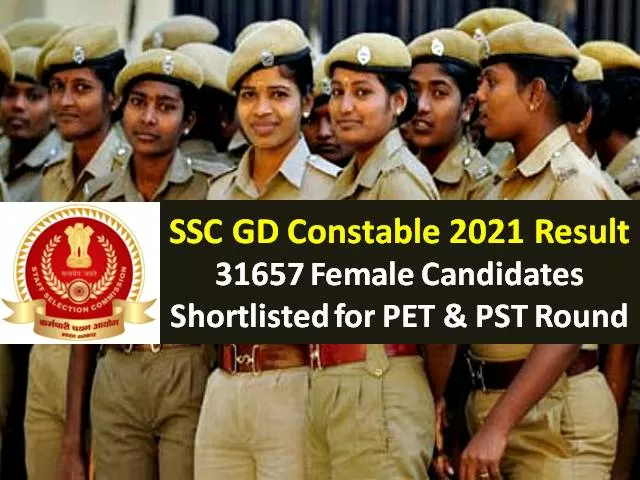 SSC GD Constable 2022 Female Result Details