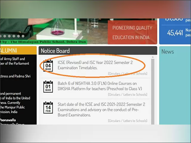 ICSE Class 10 & ISC Class 12 Semester 2 timetable deleted, re-uploaded with revised dates