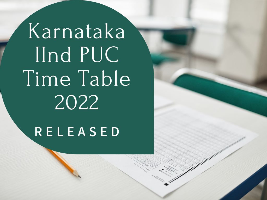 Karnataka 2nd PUC Time Table 2022 Released