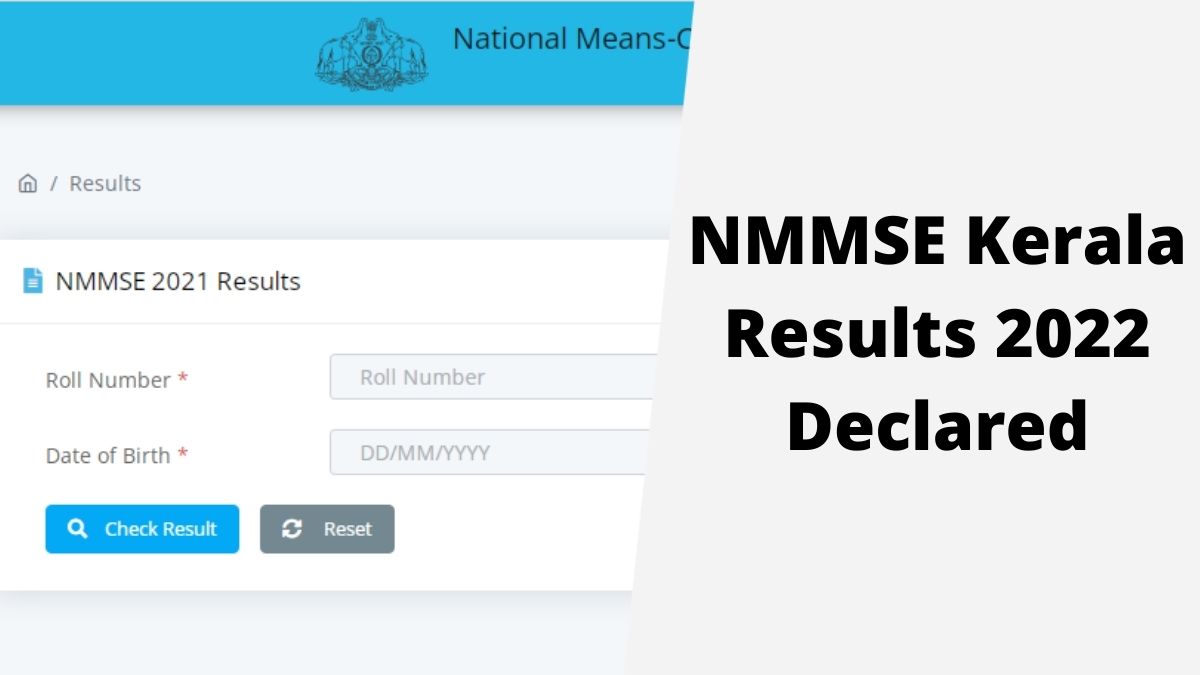 Kerala NMMSE Results 2022