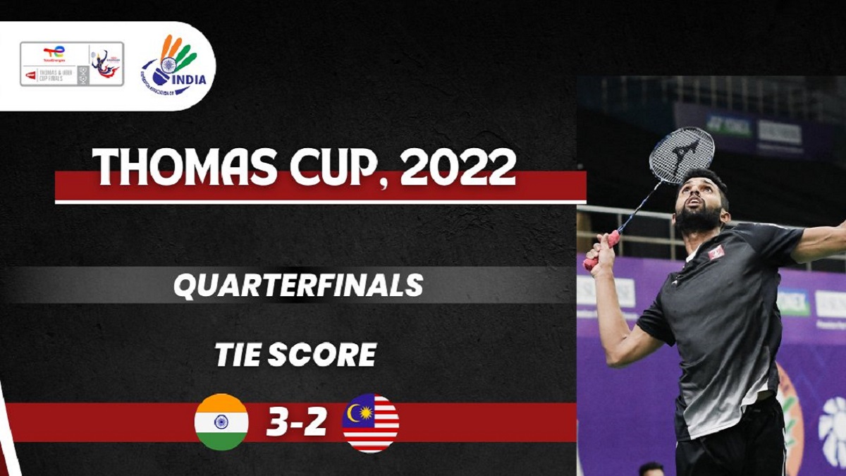 Thomas Uber Cup 2022 India Result: India assured of First-Ever Medal after Men's Team Qualifies for Semifinals