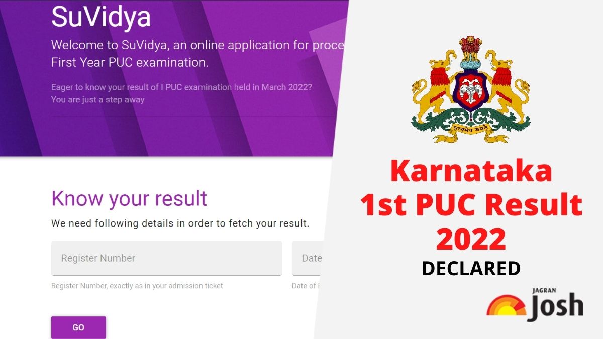 Karnataka 1st PUC Result 2022 Declared