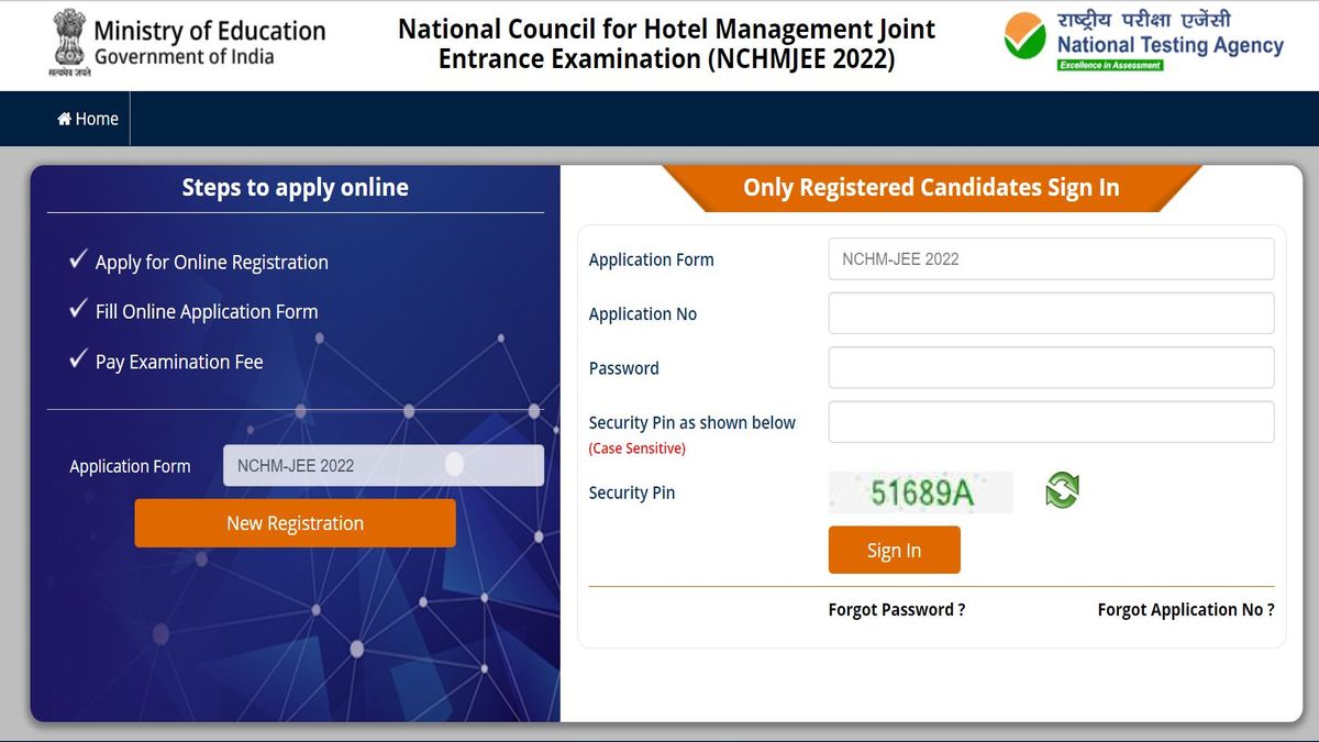 NCHM JEE 2022 Registration To End Today