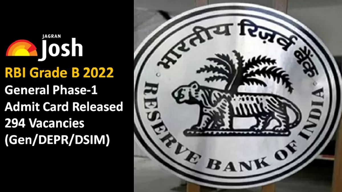 RBI Grade B 2022 Admit Card Released @rbi.org.in, Download Link Here