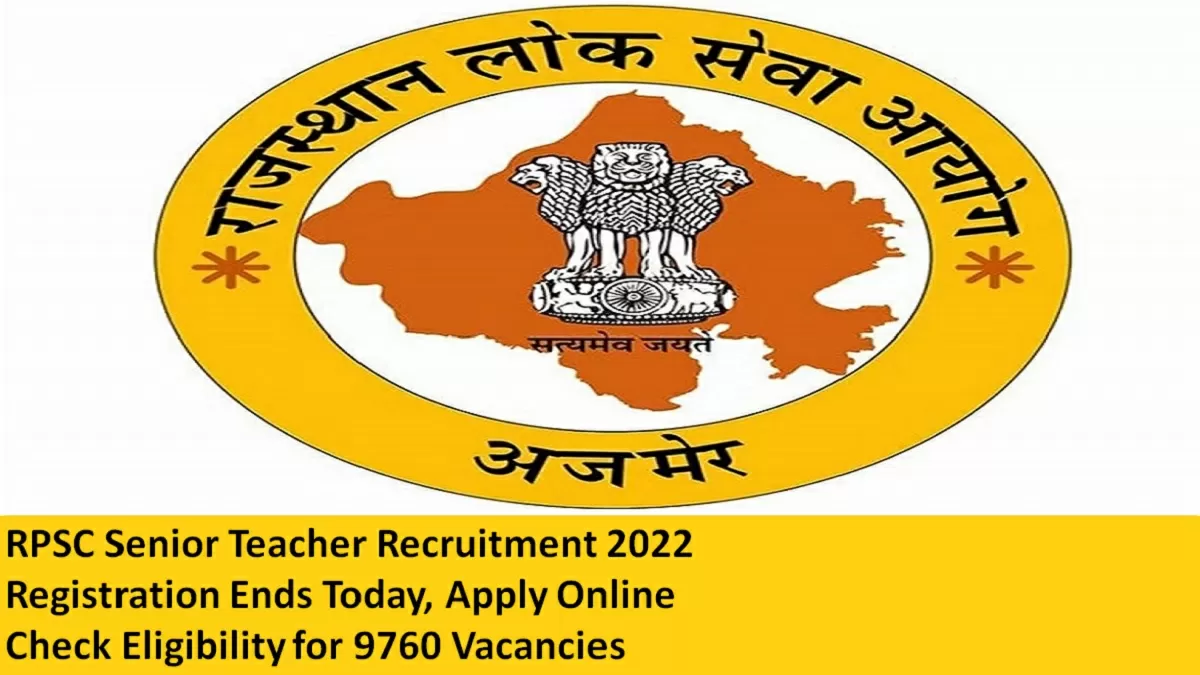RPSC Senior Teacher Recruitment 2022 Latest News