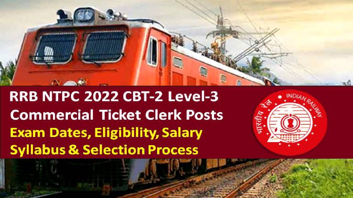 RRB NTPC 2022 Level-3 CBT-2 Exam Dates OUT: Commercial Ticket Clerk ...