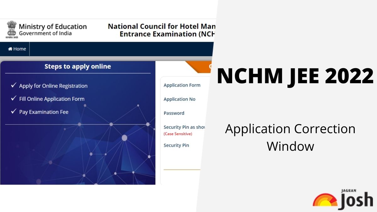 NCHM JEE 2022 Application Correction