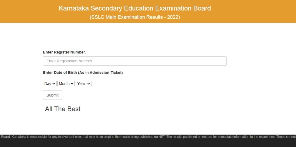 Karnataka SSLC Result 2022