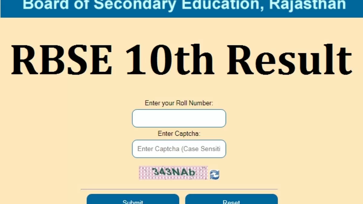 Rajasthan Board Result 2022