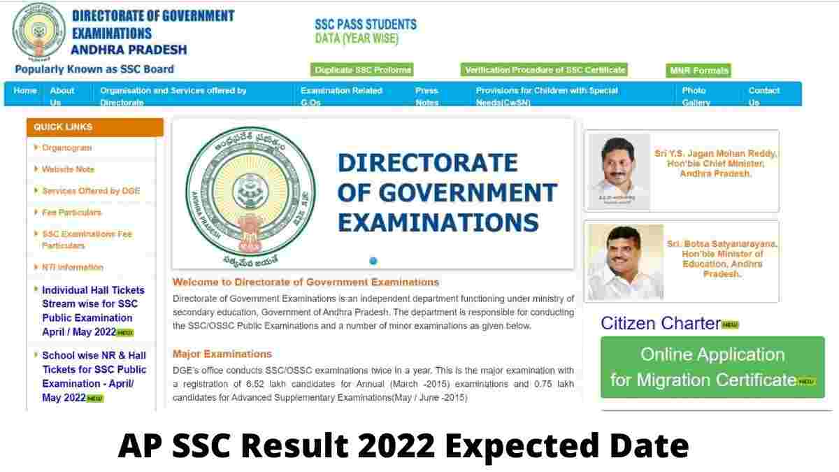 AP SSC Result 2022 Check AP 10th Results Expected Date and Latest