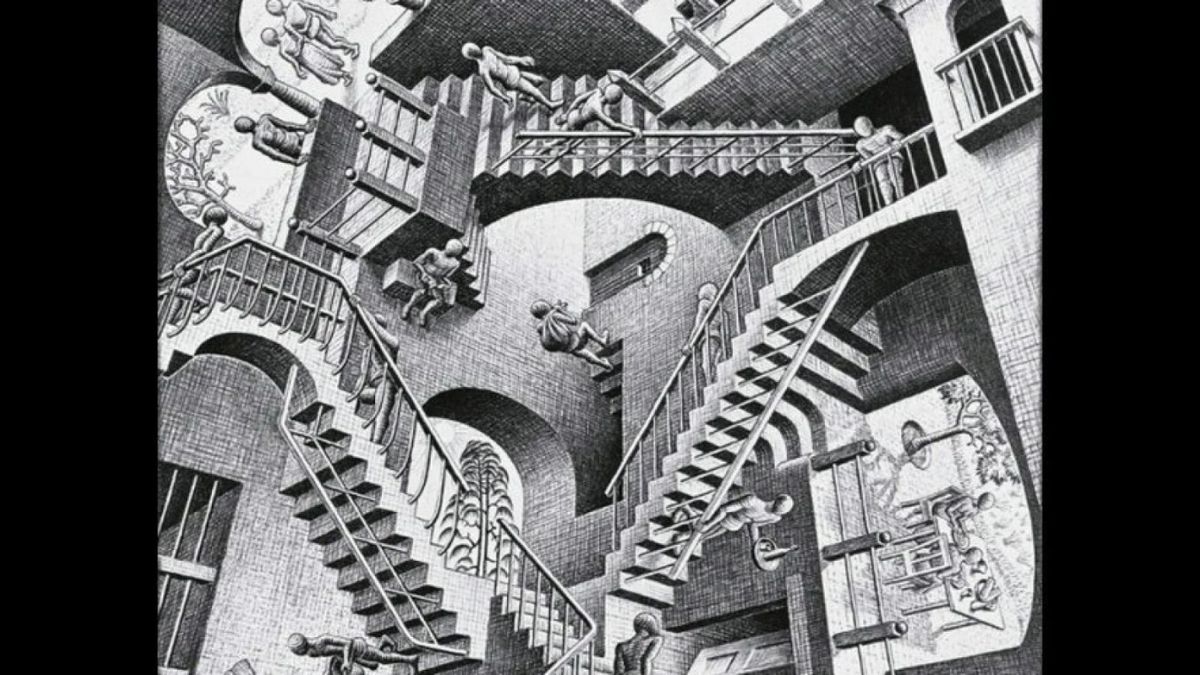 optical illusions stairs escher