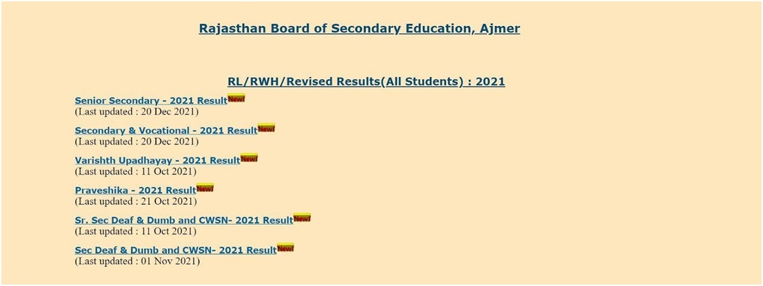 RBSE Board 10th Result 2022