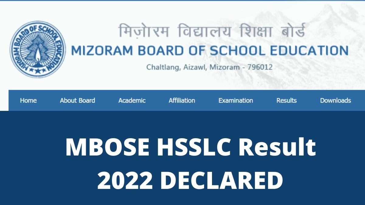 MBSE HSSLC Result 2022 Declared